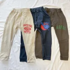 ペアマノンストリート【120】　スウェットパンツ　長ズボン 3枚セット