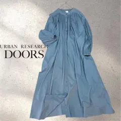 URBAN RESEARCH DOORS ロングワンピース バンドカラー 羽織り