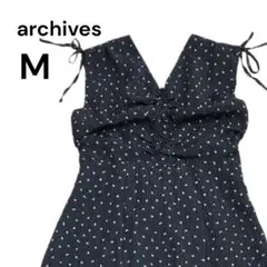 ​【archives】アルシーヴ 花柄 キャミワンピース ネイビー M 【95】