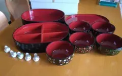 どんぶり椀、汁椀、箸置き、お盆 4点×5人用 - メルカリ