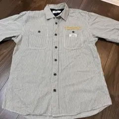 ストライプ ボタンアップシャツ Lサイズ