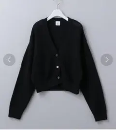 「6(ROKU) B&Y UA」メッシュカーディガン　黒　FREE