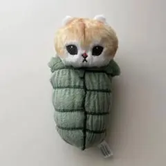 猫の顔 ダウンジャケット風ぬいぐるみ