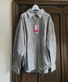 新品 Avail 綿100％ストライプシャツ