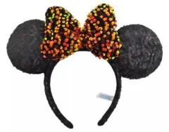 ミッキー耳カチューシャ 黒とオレンジ