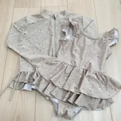 テータテート　小花柄　水着　ラッシュガード　セット　120cm