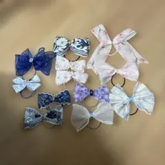リボンヘアゴムセット 10個入り