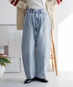 ローリーズファーム＊ＣＯＮＥカーブパンツ デニム 美品