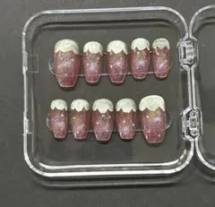 現品　春　ピンク　いちご　マグネットネイルチップ 【20】量産型 ワンホン