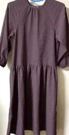 ビームスふくれジャガードギャザーワンピース