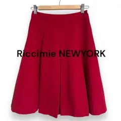【美品】Riccmie NEWYORK フレア スカート ひざ丈 日本製 Ｍのサムネイル