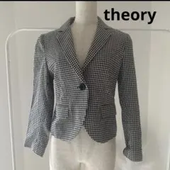 theory セオリー　テーラードジャケット チェック柄　美品　綿