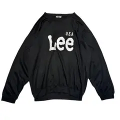 90s USA製 ヴィンテージ Lee スウェット 長袖 デカロゴ Lサイズ