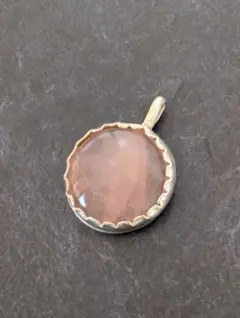 ローズクォーツのペンダントトップ　シルバー製