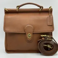 2wayオールドコーチ ウィリス ショルダーバッグ ターンロック レザー 肩掛け