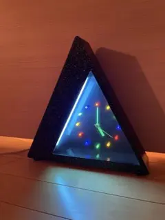 80's ネオンクロック 置き時計 三角 アメリカ ヴィンテージ ビンテージ