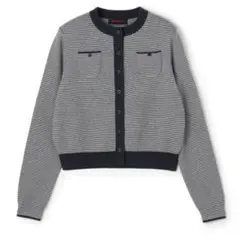 カーディガン CABaN コットンカシミヤ クルーネックカーディガン