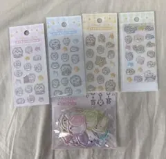 ミニミニぷっくりシール 4種 + おしりもっちりフレークシール