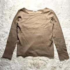 オペークドットクリップ　シンプルなロングTシャツ　コットン素材で着心地がいい