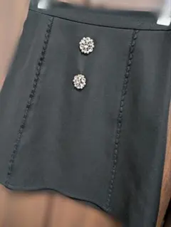 evelynビジュー台形スカート