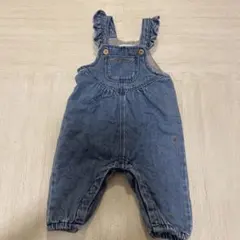ZARA ベビー　デニム　オーバーオール　刺繍 サロペット　 3-6M