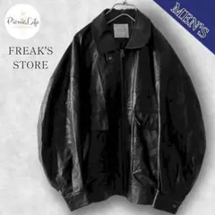 【フリークスストア】フェイクレザージャケット シングルライダース オーバーサイズ