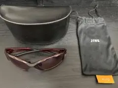 未使用品 JINS ダークレッド サングラス ケース付き