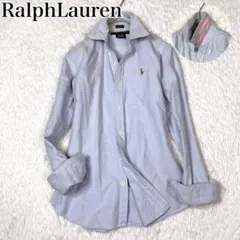 ラルフローレン オックスフォードシャツ ポニー 刺繍 ピンク襟 長袖シャツ 人気