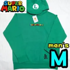 【新品】ルイージ　パーカー　M　メンズ　なりきり　ハロウィン　マリオ