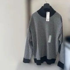 GU タートルネック千鳥セーター(新品)定価2,990円を2,380円送料無料