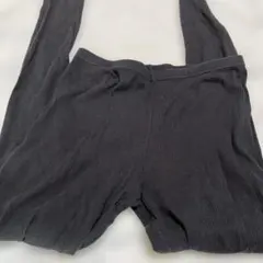【無印良品】黒 リブ編み レギンス　サイズL