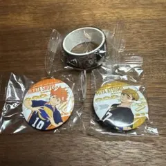 くら寿司　ハイキュー‼︎ ビッくらポン　缶バッチとマスキングテープ　3点セット