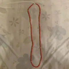 ネックレス ターコイズ風 赤