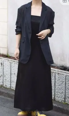 《吸水速乾》リキッドサテンタンクワンピース