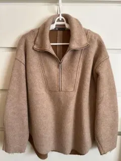 ZARA ベージュ フリースジャケット XS