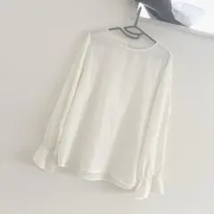 しまむら　袖フリル　シャツ　ブラウス　カットソー　着回し