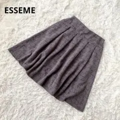 【新品未使用】エシーム フレアスカート【L】ジャガード花柄 ウエストゴム