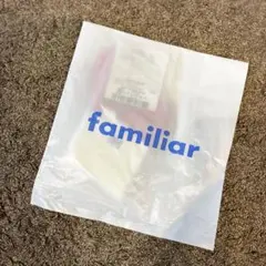 【新品】familiar ベビー靴下 8cm 赤/ホワイト 刺繍付き