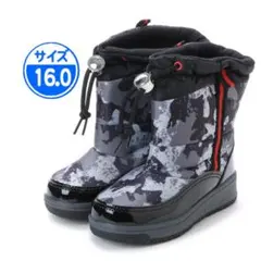 【アウトレット】子供用 防寒ブーツ ブラック 16.0cm 黒 17990
