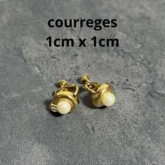 a*i様 【極美品】courreges クレージュ ロゴ フェイクパール イヤリ