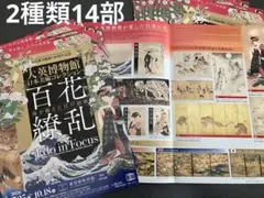 7/25開催　百花繚乱　大英博物館日本美術コレクション　リーフレット2種類14部のサムネイル