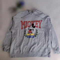 H&M ミッキーマウス パーカー M グレー
