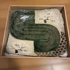 龍峰　角皿　長皿　5枚組　金彩 龍峰窯 三洋陶器 長角皿 焼物皿 七宝花鳥焼物皿 5客セット