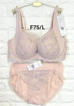 トリンプ　癒しのブラ631コンフォートワイヤー搭載　上下セット　ピンクF75/Lのサムネイル