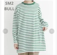 サマンサモスモス ブルー Tシャツ カットソー 春夏 ボーダーTシャツグリーン