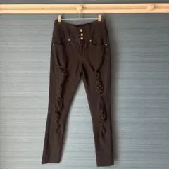 ハイウエスト　スキニーパンツ