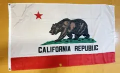 ダメージあり】カリフォルニア州旗 フラッグ 旗 約150×90cm（ジャンク）