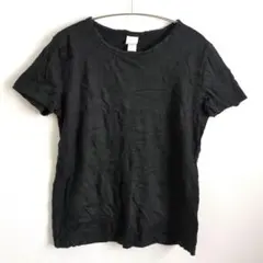 H&M【L】黒 半袖Tシャツ ブラック トップス レディース エイチアンドエム