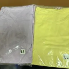 七分袖Tシャツ 2枚セット ライトパープル イエロー LLサイズのサムネイル