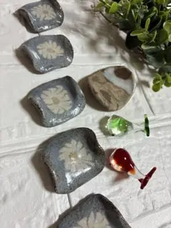 花柄陶器製箸置き5個セット+3個